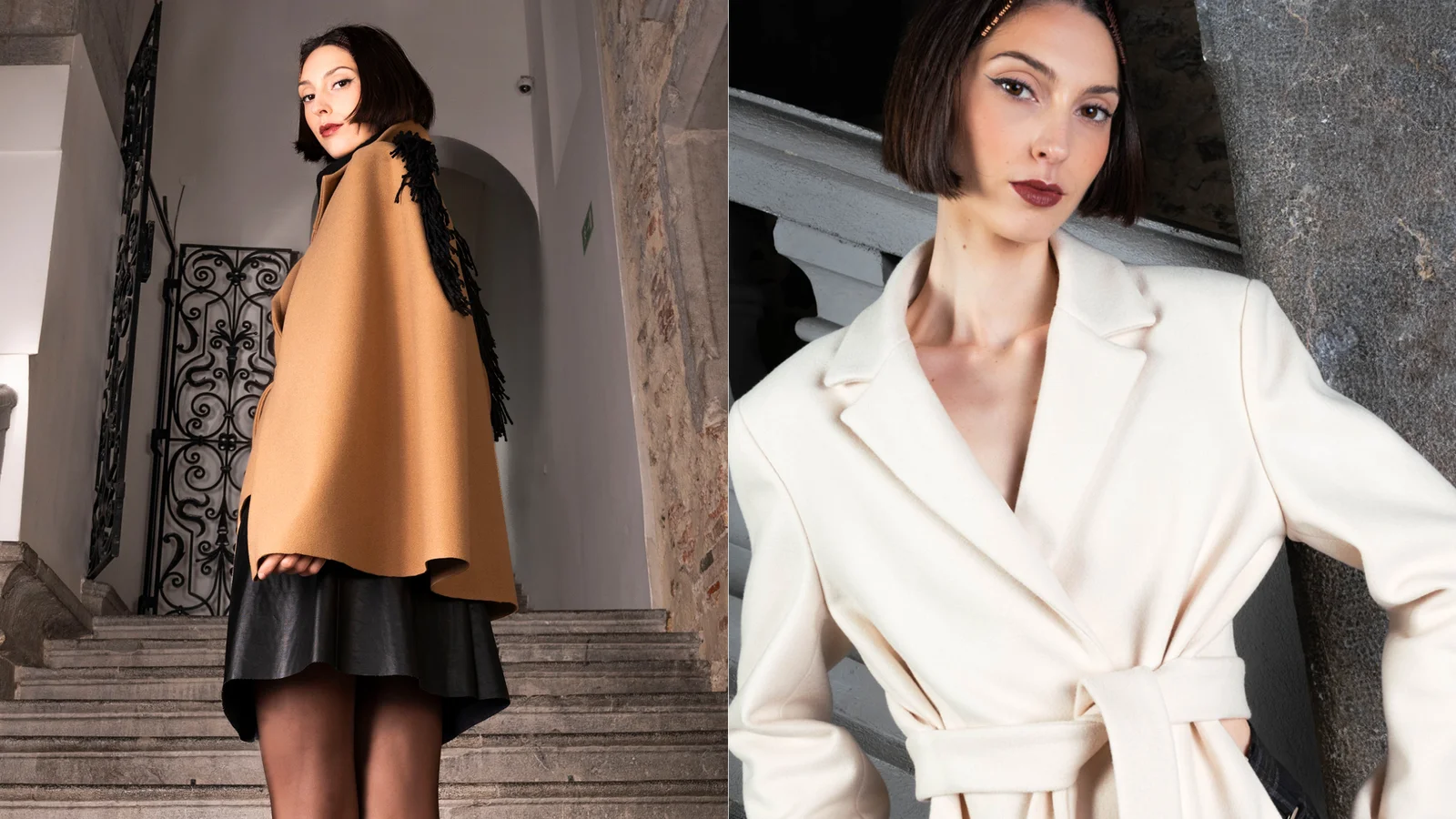 Editorial fashion look by Akinora Celin featuring tailored coat and minimalist silhouette